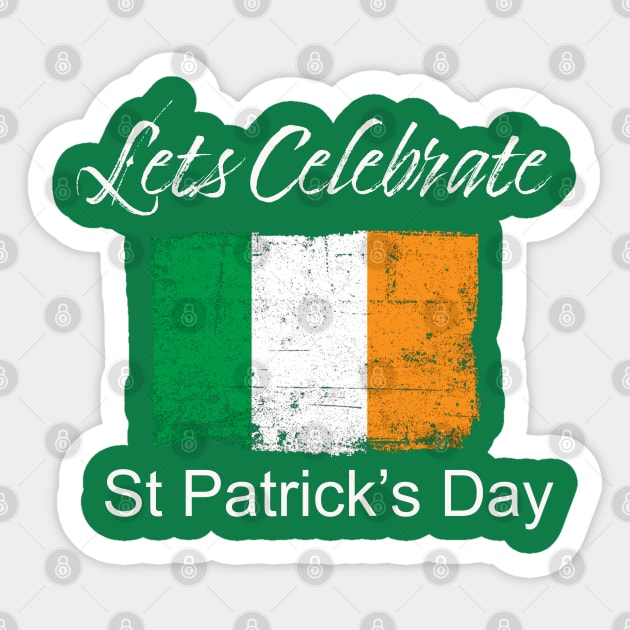 Lets Celebrate St. Patrick's Day Sticker by Whites Designs